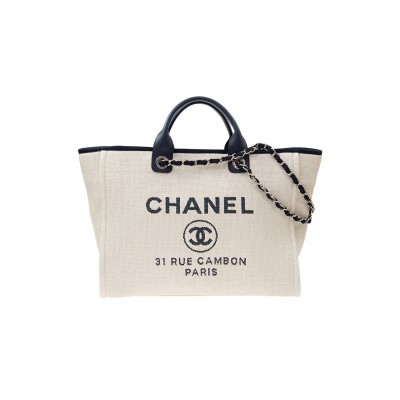 CHANEL DEAUVILLE LARGE TOTE GOLD HARDWARE   A66941 (30*50*22cm)