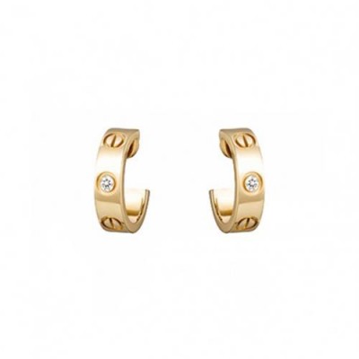 CARTIER  LOVE EARRINGS, 2 DIAMONDS B8022900