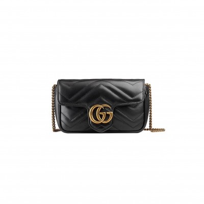 GUCCI GG MARMONT MATELASSÉ LEATHER SUPER MINI BAG 476433 (16.5*10*4.5cm)