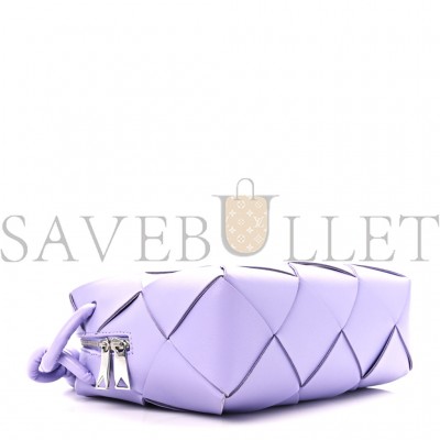 BOTTEGA VENETA LAMBSKIN MAXI INTRECCIO SMALL CASSETTE CAMERA BAG WISTERIA 1441907 (23*15*8cm)