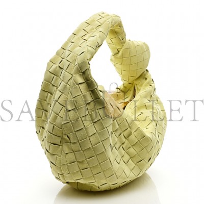 BOTTEGA VENETA SUEDE CALFSKIN INTRECCIATO TEEN JODIE HOBO LEMON WASH (38*25*8cm)