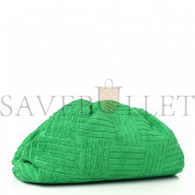 BOTTEGA VENETA SPONGE FABRIC THE POUCH CLUTCH GRASS (29*17*11cm)