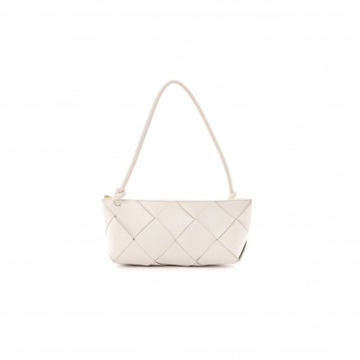 BOTTEGA VENETA NAPPA MAXI INTRECCIO EXPLODED SHOULDER BAG CHALK  (21*12*8cm)