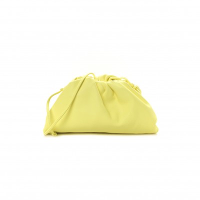 BOTTEGA VENETA BUTTER CALFSKIN THE MINI POUCH SHERBERT (23*13*6cm)