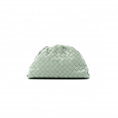 BOTTEGA VENETA NAPPA INTRECCIATO TEEN POUCH SAGE  (30*18*8cm)