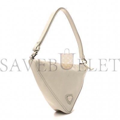 PRADA GRACE LUX TRIANGLE POUCH WHITE (26*14*8cm)