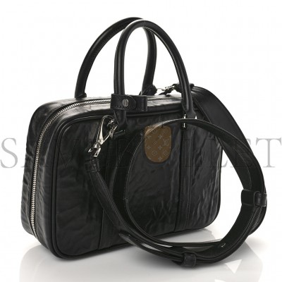 PRADA NAPPA ANTIQUE MEDIUM TOP HANDLE BAG BLACK (24*18*11cm)