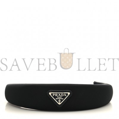 PRADA NYLON RE-NYLON HEADBAND BLACK