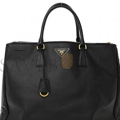 PRADA SAFFIANO LUX LARGE DOUBLE ZIP TOTE BLACK (36*29*18cm)
