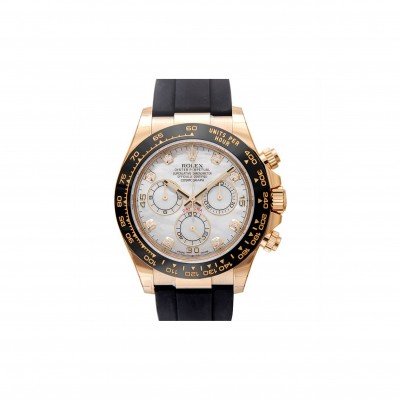 ROLEX DAYTONA 18CT YELLOW GOLD MOTHER OF PEARL DIAL DIAMONDS 40MM WATCH 116518LN