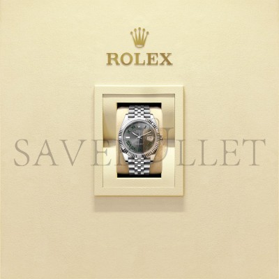 ROLEX DATEJUST 41 OYSTER, 41 MM, OYSTERSTEEL AND WHITE GOLD WATCH 126334-0022