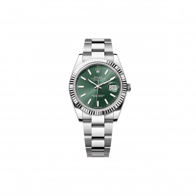 ROLEX DATEJUST 41 OYSTER, 41 MM, OYSTERSTEEL AND WHITE GOLD WATCH 126334-0027