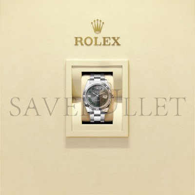 ROLEX DATEJUST 41 OYSTER, 41 MM, OYSTERSTEEL AND WHITE GOLD WATCH 126334-0021