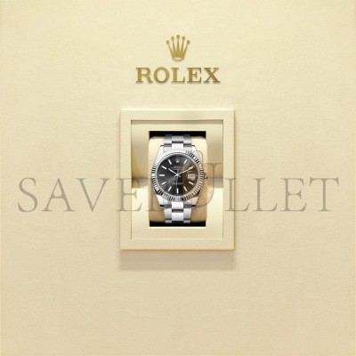 ROLEX DATEJUST 41 OYSTER, 41 MM, OYSTERSTEEL AND WHITE GOLD WATCH 126334-0017