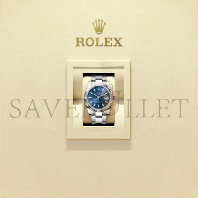 ROLEX DATEJUST 41 OYSTER, 41 MM, OYSTERSTEEL AND WHITE GOLD WATCH 126334-0001