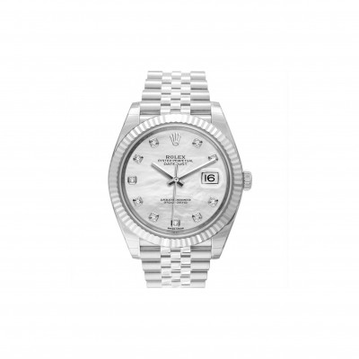ROLEX DATEJUST 41 STAINLESS STEEL FLUTED WATCH 126334-0020