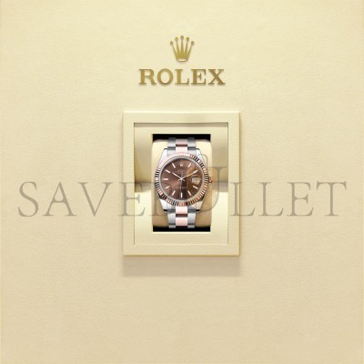 ROLEX DATEJUST 41 OYSTER, 41 MM, OYSTERSTEEL AND EVEROSE GOLD WATCH 126331-0001