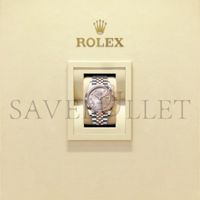 ROLEX DATEJUST 41 OYSTER, 41 MM, OYSTERSTEEL AND EVEROSE GOLD WATCH 126331-0008