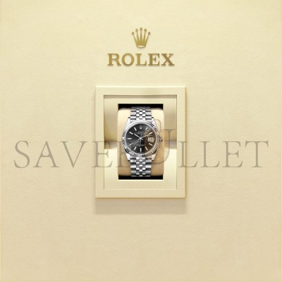 ROLEX DATEJUST 36 OYSTER, 36 MM, OYSTERSTEEL AND WHITE GOLD WATCH 126234-0015