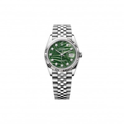 ROLEX DATEJUST OLIVE GREEN PALM THEME 41MM WATCH 126234-0055