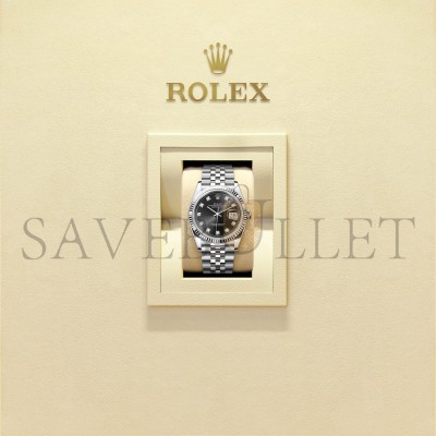 ROLEX DATEJUST 36 OYSTER, 36 MM, OYSTERSTEEL AND WHITE GOLD WATCH 126234-0027