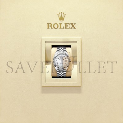ROLEX DATEJUST 36 OYSTER, 36 MM, OYSTERSTEEL AND WHITE GOLD WATCH 126234-0019