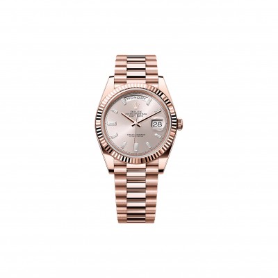 ROLEX DAY-DATE 40 OYSTER, 40 MM, EVEROSE GOLD WATCH 228235-0004