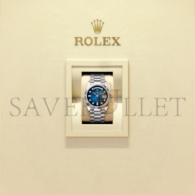 ROLEX DAY-DATE 36 OYSTER, 36 MM, WHITE GOLD WATCH 128239-0023