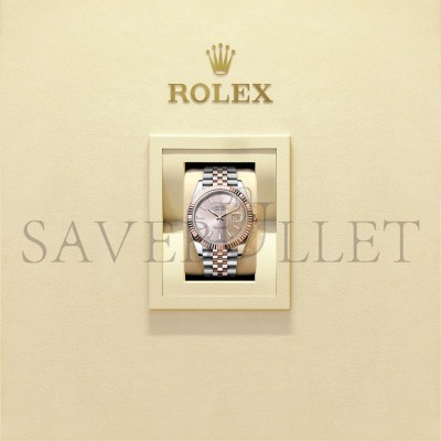ROLEX DATEJUST 41 OYSTER, 41 MM, OYSTERSTEEL AND EVEROSE GOLD WATCH 126331-0010