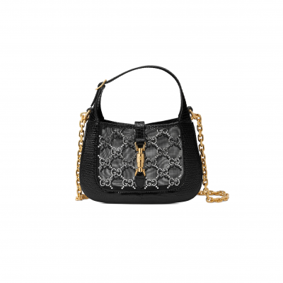 GUCCI JACKIE 1961 MINI LIZARD SHOULDER BAG 677027 (19*13*3cm)