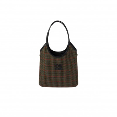 MIU MIU IVY TARTAN SHOPPING BAG 5BG281 (24*20cm)