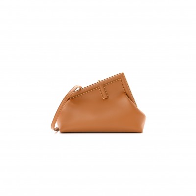 FENDI SHINY NAPPA SMALL FENDI FIRST CARAMELLO (26*18*9.5cm)
