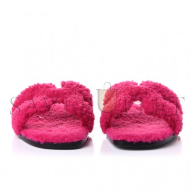 HERMÈS WOOLSKIN ORAN SANDALS H071002Z2108