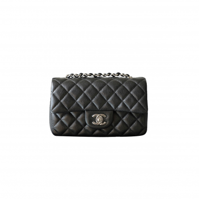 CHANEL CLASSIC FLAP LARGE MINI BLACK COWHIDE CAVIAR A69900 (20*12.5*6cm)