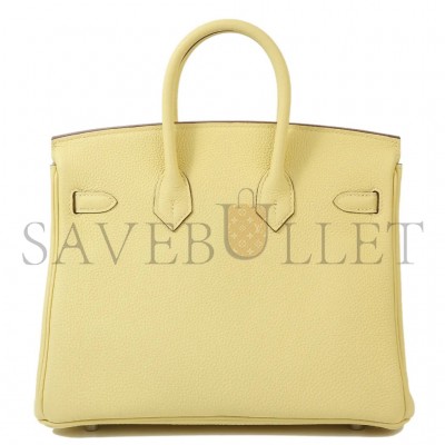 HERMES MASTER BIRKIN 25 TOGO LEATHER CHICK GOLD BUCKLE H028369CK11 (25*18*13cm)