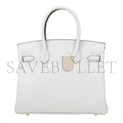 HERMES BIRKIN 25 TOGO LEATHER HOLY GRAIL BLUE GOLD BUCKLE BAG H028369CC08 (25*20*13cm)