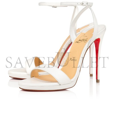 CHRISTIAN LOUBOUTIN LOUBI QUEEN 120 MM SANDALS-NAPPA LEATHER-BIANCO 1191582W222