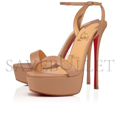 CHRISTIAN LOUBOUTIN LOUBI QUEEN ALTA 150 MM STRAPPY SANDALS-NAPPA LEATHER-BLUSH-WOMEN 3211198PK1A