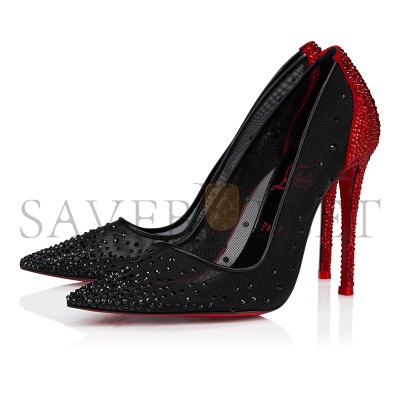 CHRISTIAN LOUBOUTIN DEGRASTRASS RED CARPET 100 MM PUMPS-MESH-BLACK-WOMEN 1250540J686