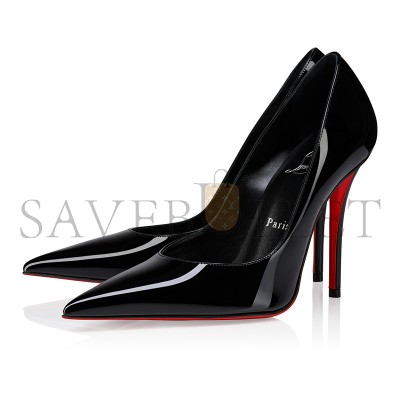 CHRISTIAN LOUBOUTIN MISS Z 100 MM PUMPS-PATENT CALF LEATHER-BLACK-WOMEN 1250939B439