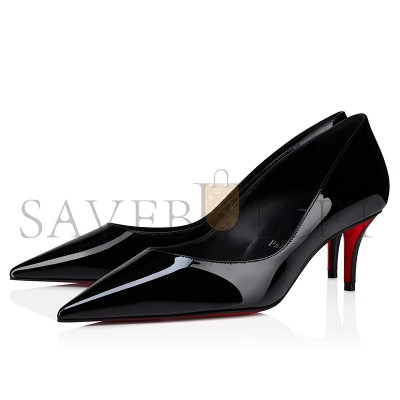 CHRISTIAN LOUBOUTIN MISS Z 60 MM PUMPS-PATENT CALF LEATHER-BLACK-WOMEN 1250938B439