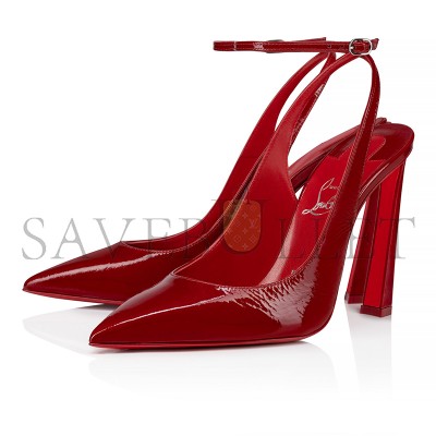 CHRISTIAN LOUBOUTIN CONDORA STRAP 100 MM STRAPPY PUMPS-VOG PATENT LEATHER-LOUBI-WOMEN 1250532R558