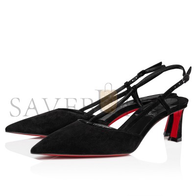 CHRISTIAN LOUBOUTIN CONDOROLINE 55 MM SLING BACK PUMPS-VEAU VELOURS-BLACK-WOMEN 1250279B439