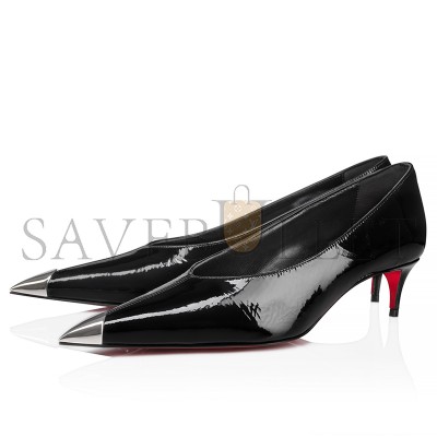 CHRISTIAN LOUBOUTIN KATISSIMA 45 MM PUMPS-VOG PATENT LEATHER-BLACK-WOMEN 1250014B439