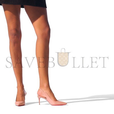CHRISTIAN LOUBOUTIN HOT CHICK SLING 70 MM SLINGBACK PUMPS-PATENT LEATHER-BLUSH-WOMEN 3230045N295
