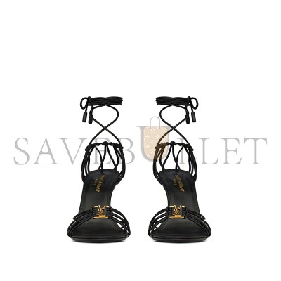 YSL BABYLONE SANDALS IN SMOOTH LEATHER 7857061N8001000
