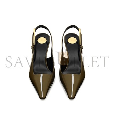 YSL LEE SLINGBACK PUMPS IN PATENT LEATHER 8191611TV003305