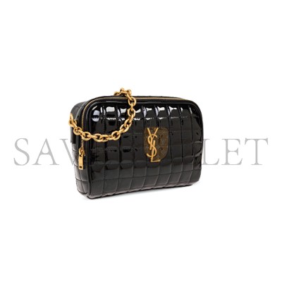 YSL BLACK CASSANDRE QUILTED MINI CROSSBODY BAG 7648092IU071000 (19.5*14*4cm)