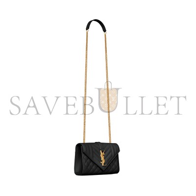 YSL ENVELOPE SMALL IN QUILTED GRAIN DE POUDRE EMBOSSED LEATHER 600195BOW911000 (21*13*6cm)
