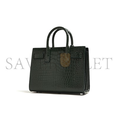YSL BABY SAC DE JOUR CROC EMBOSSED DARK GREEN 392035DND1N3045 (22*18*10.5cm)